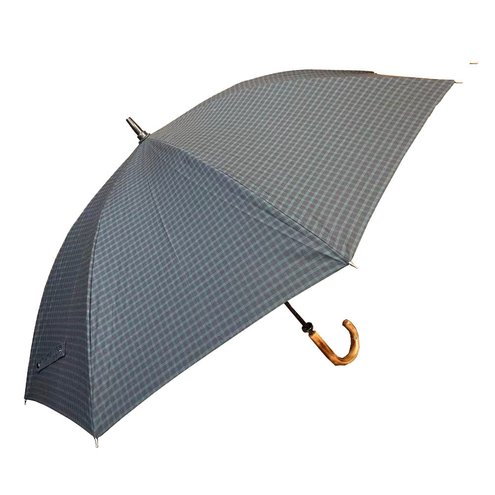 Vista 8019 Plaid Umbrella in Gray — front view # color_Gray