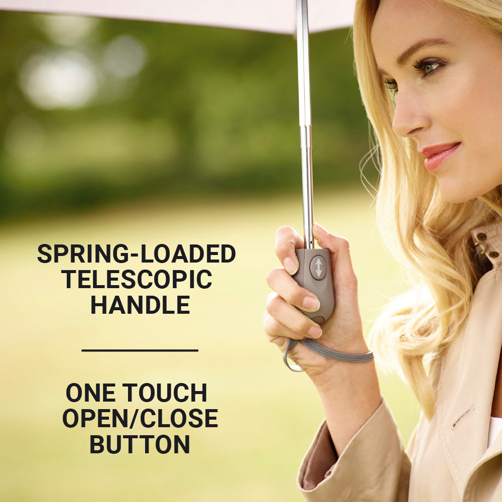 Go Travel Automatic Umbrella in Gun Metal — angle view 4