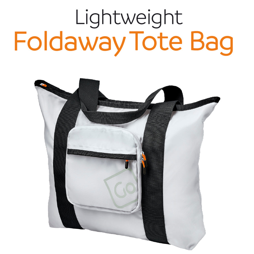 Go Travel Lightweight Foldaway Tote Bag in Grey — front view