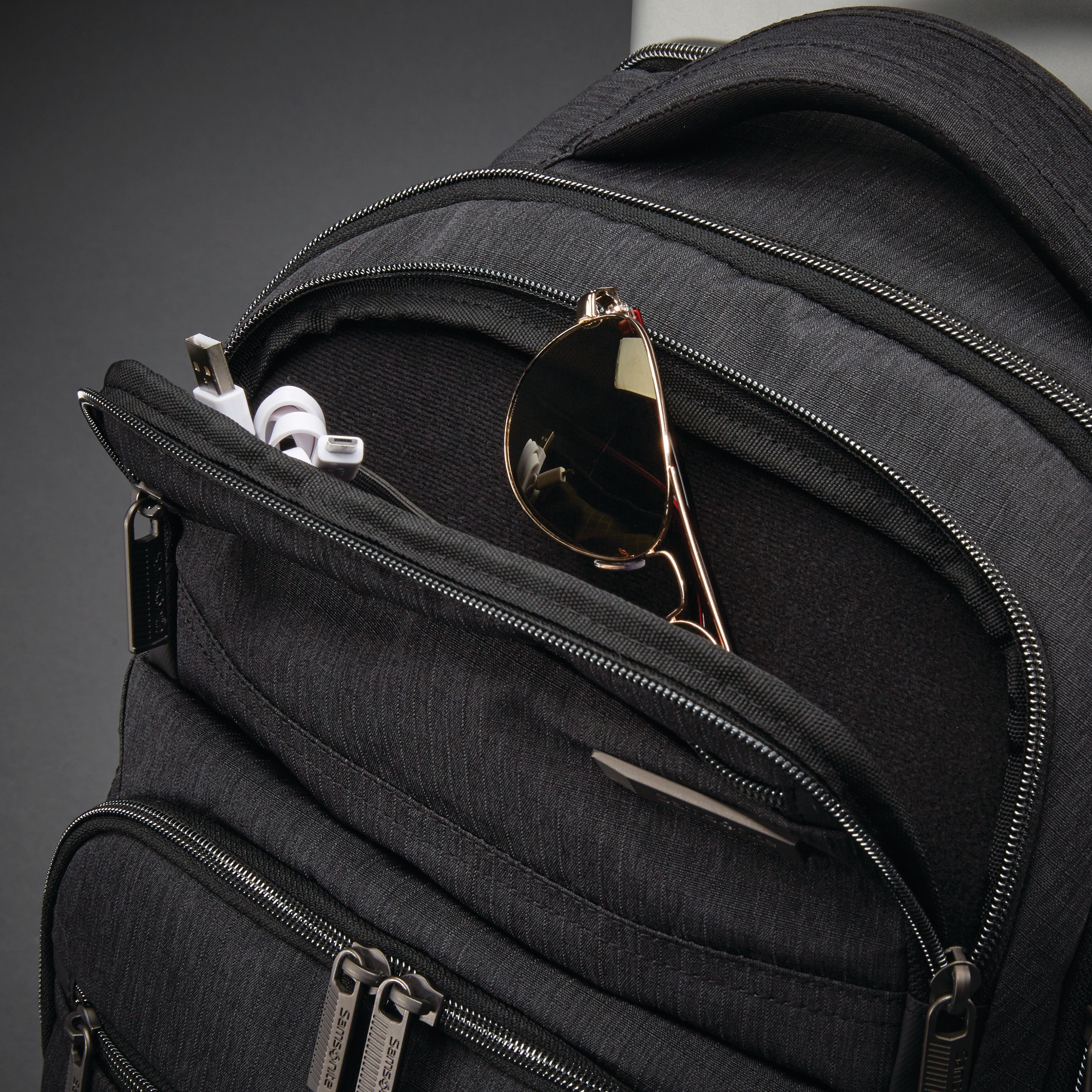 Samsonite Modern Utility Double Shot Backpack - Charcoal Heather/Charcoal