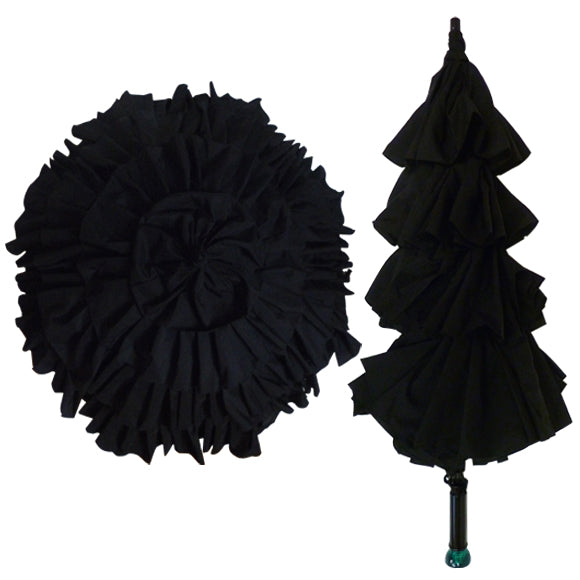 Vista 9104 Christmas Tree Umbrella in Black — front view # color_Black
