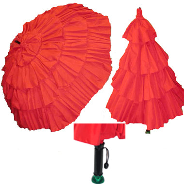 Vista 9104 Christmas Tree Umbrella in Red — front view # color_Red