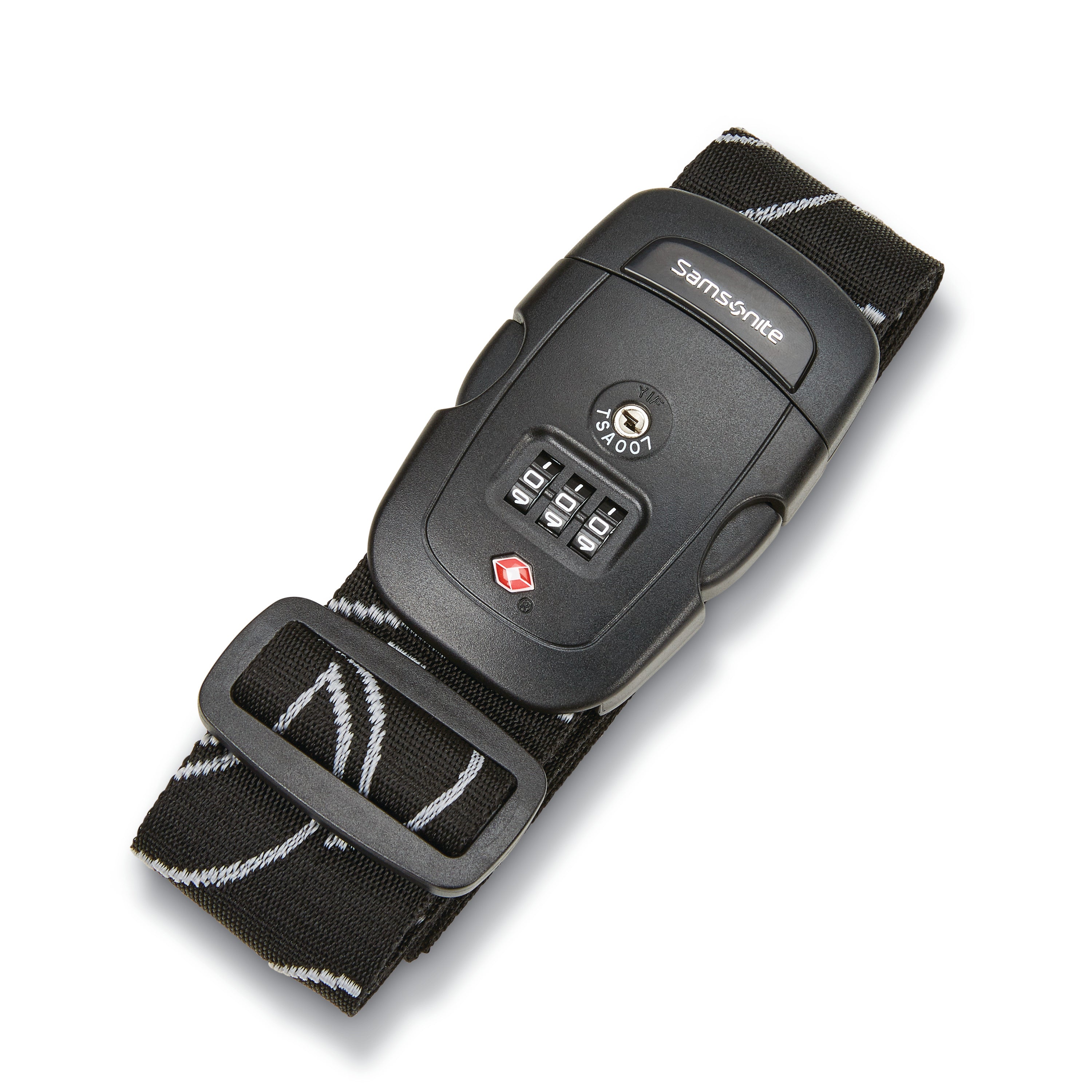 Samsonite 3 Dial Travel Sentry Combination Luggage Strap - Black