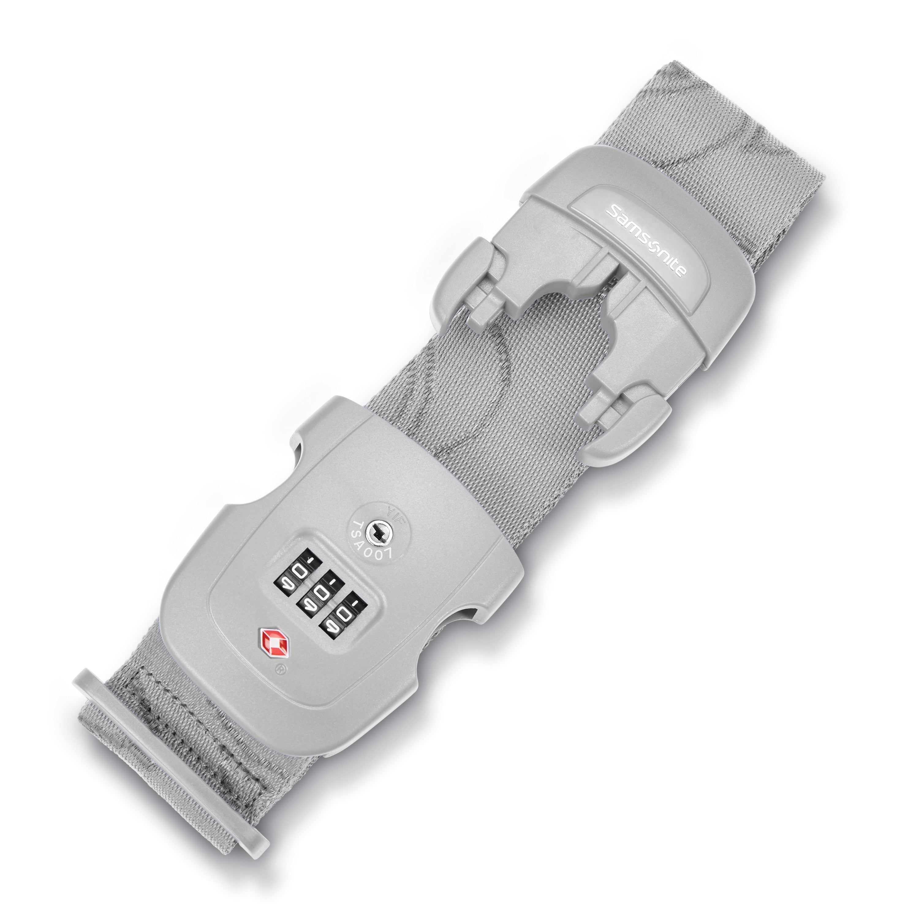 Samsonite 3 Dial Travel Sentry Combination Luggage Strap - Light Grey