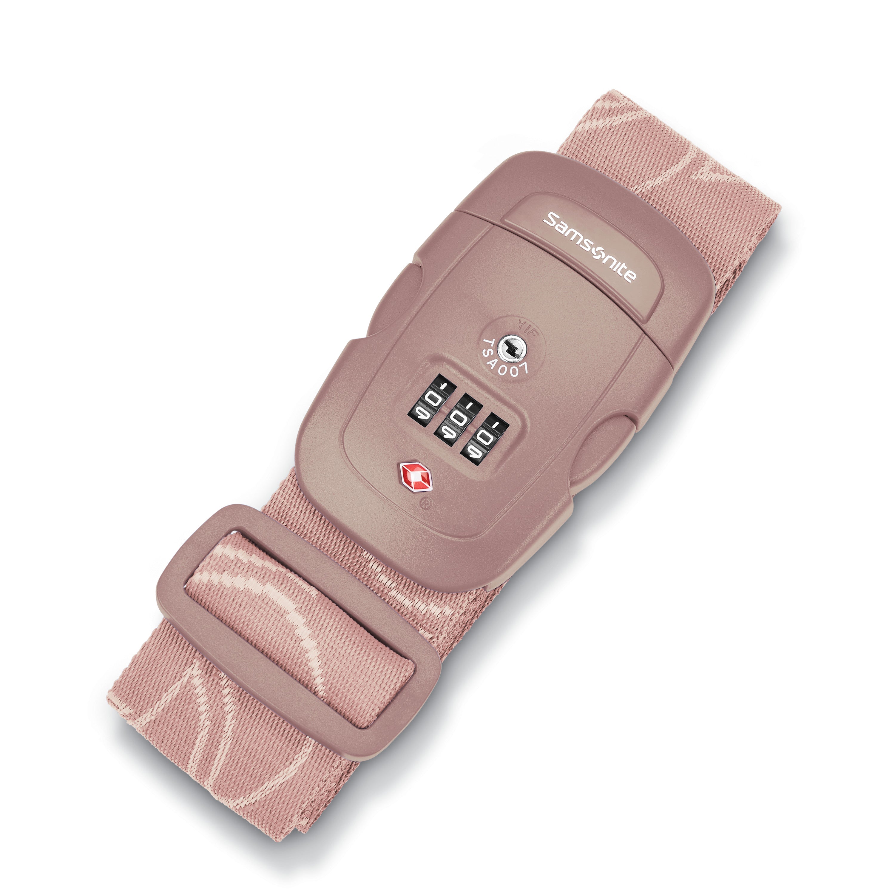 Samsonite 3 Dial Travel Sentry Combination Luggage Strap - Dusty Rose