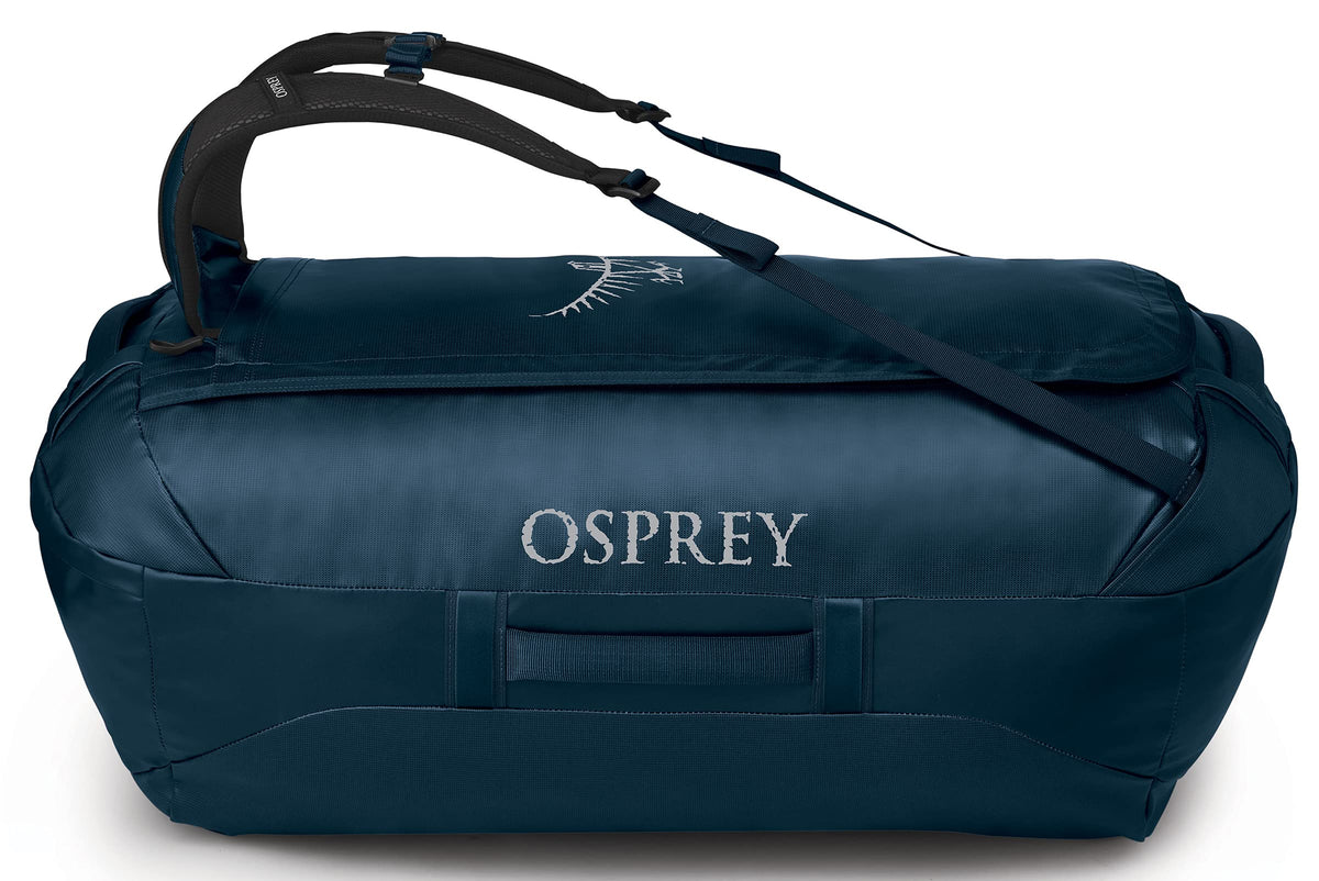 Osprey Transporter 120L Expedition Duffel Bag in Venturi Blue — front view