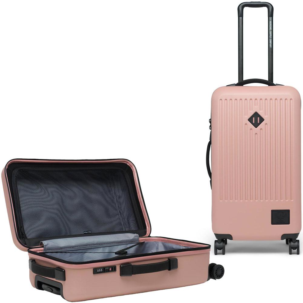 Herschel Trade Luggage | Medium 72L in Ash Rose — interior view