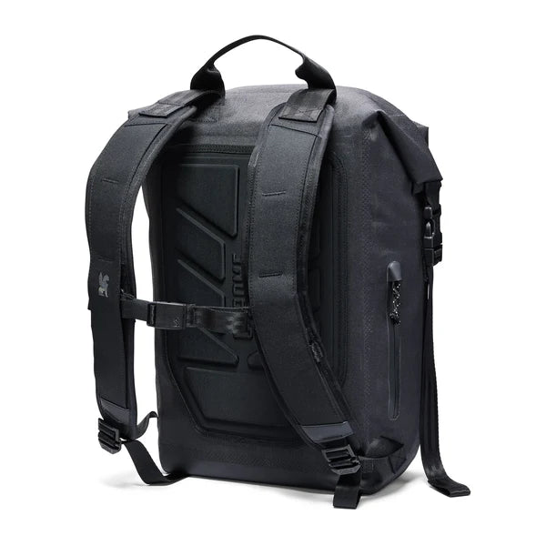 Chrome Industries Urban Ex Rolltop 20L backpack – black, side profile view