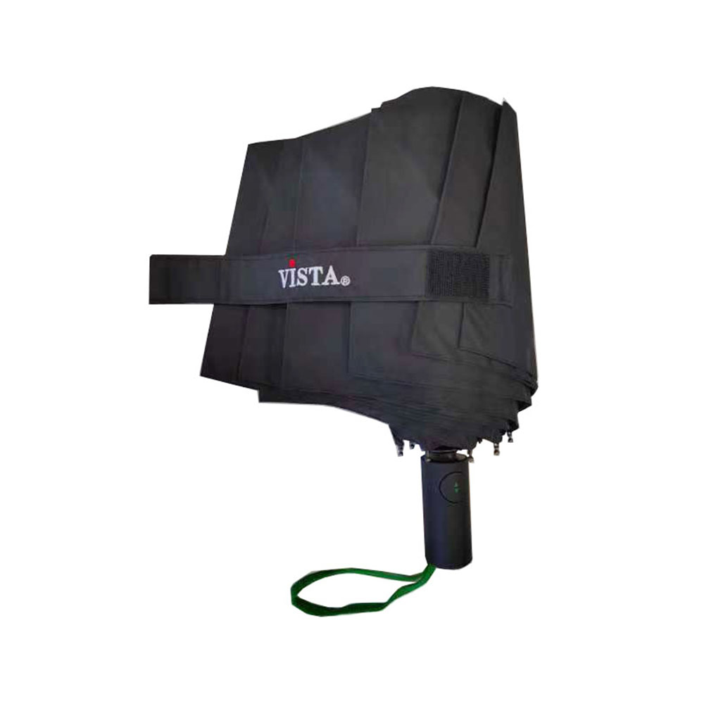 Vista 9606 Detroit Auto Close-Open Umbrella in Black — back view