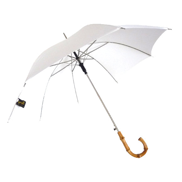 Vista 9911 Bamboo Umbrella in White — front view # color_White