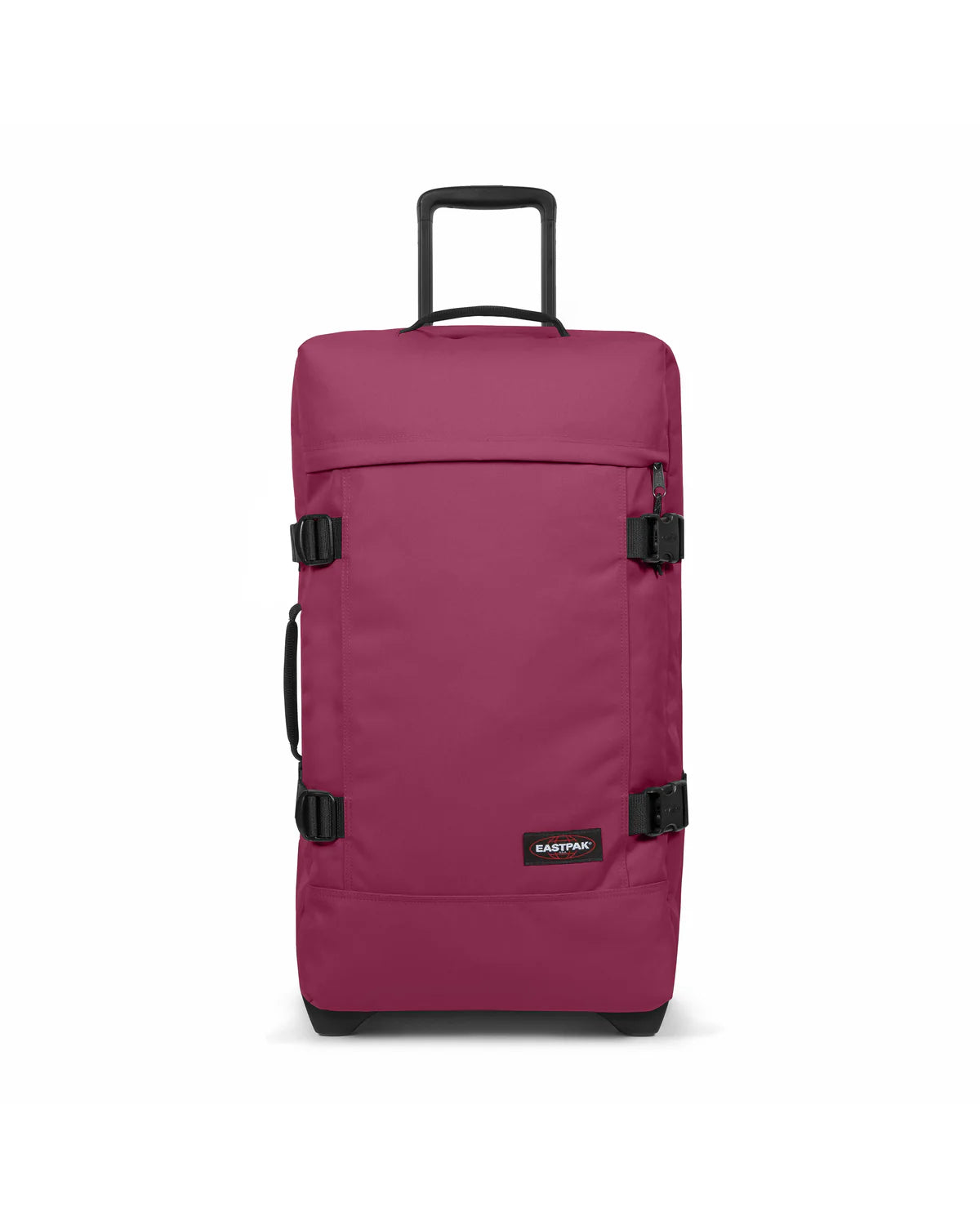 Eastpak Tranverz Medium 2-Wheel Duffel | 78L – magenta pink, three-quarter view