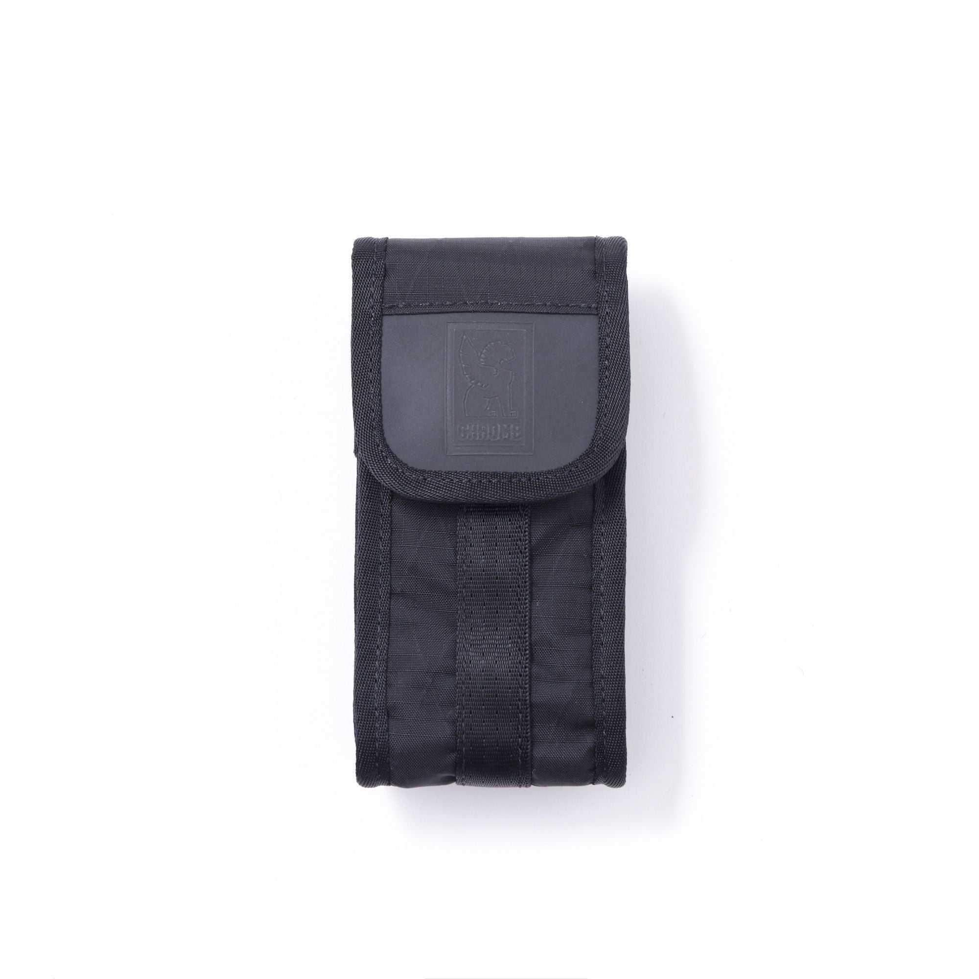 Chrome Industries Sunglass Pouch in Black X — front view