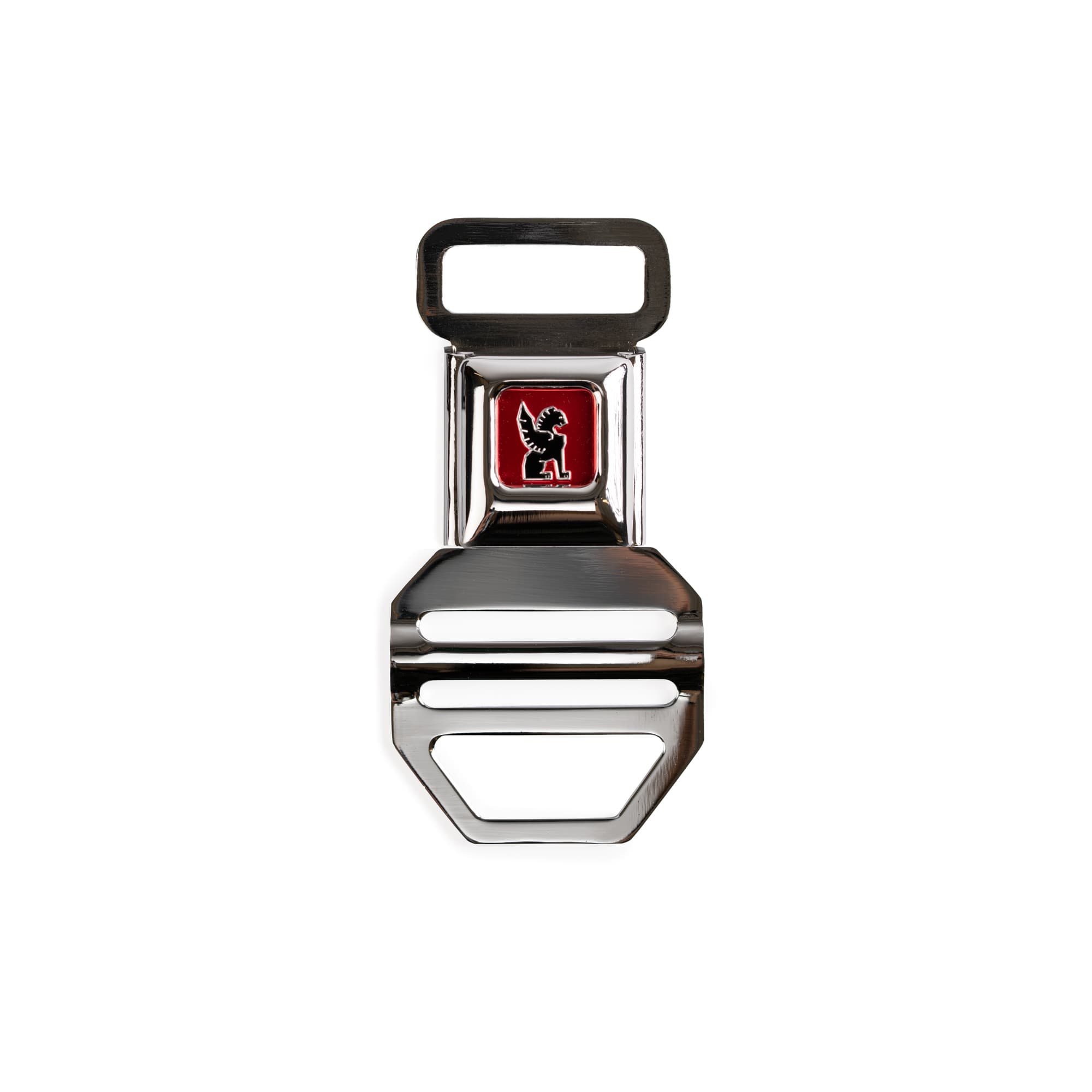 Chrome Industries Seatbelt Buckle Small (1") in Chrome — front view # color_Chrome
