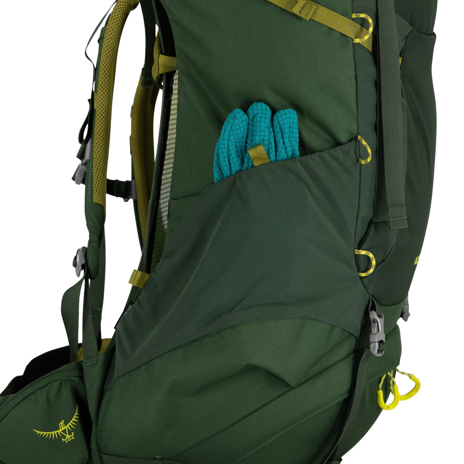 Osprey Ace 50 Kids Hiking Backpack 50L in Green Canopy/Matcha Green — detail view 2