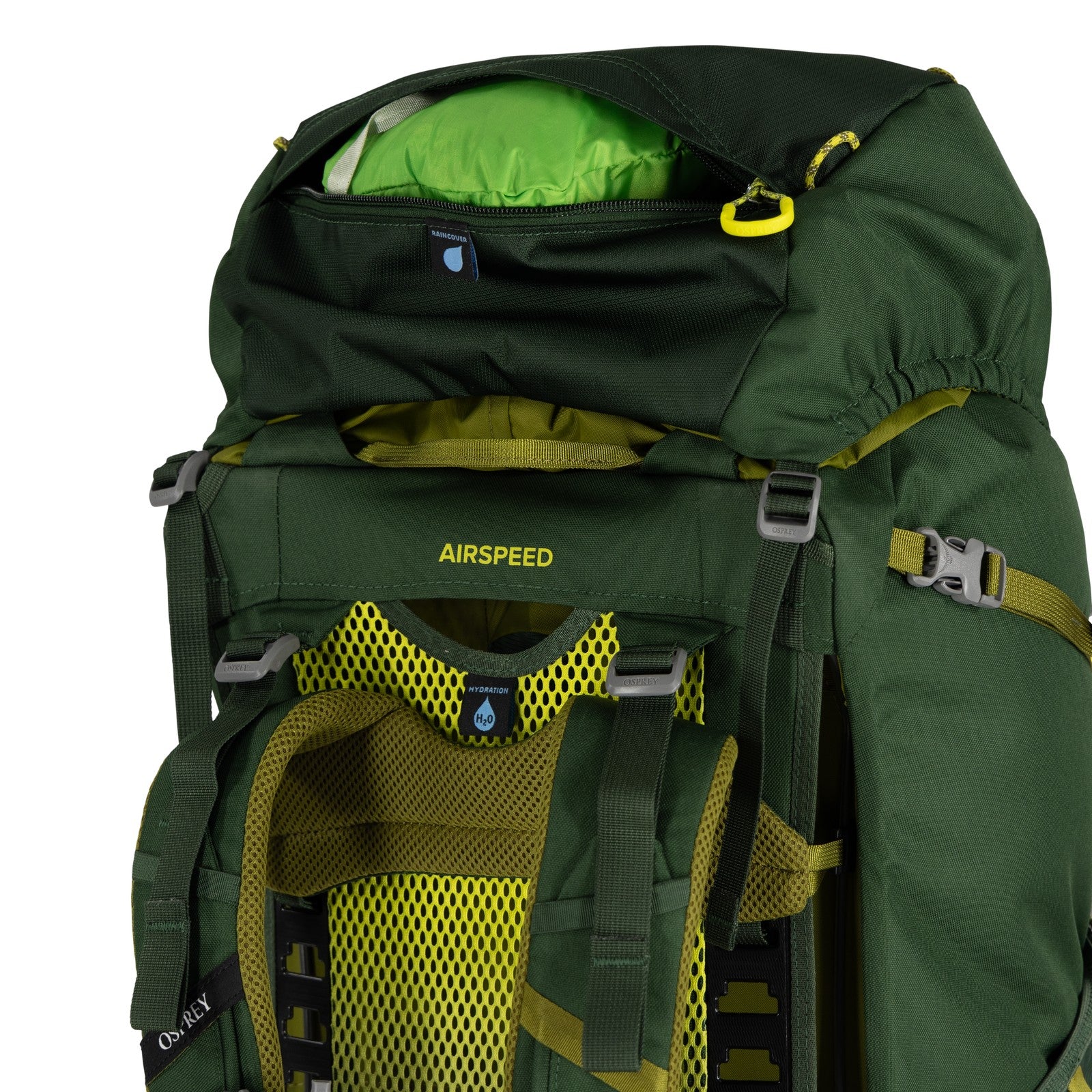 Osprey Ace 50 Kids Hiking Backpack 50L in Green Canopy/Matcha Green — detail view 4