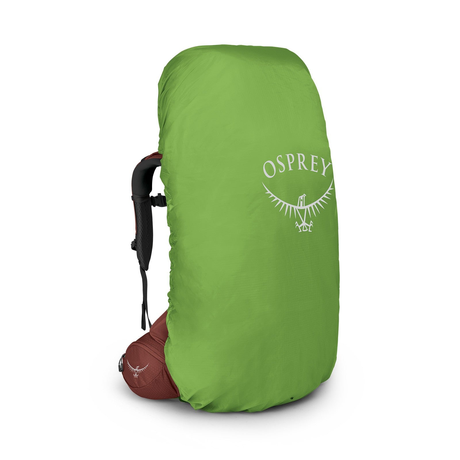 Osprey Aether 55 Hiking Backpack 55L in Acorn Red — angle view 2