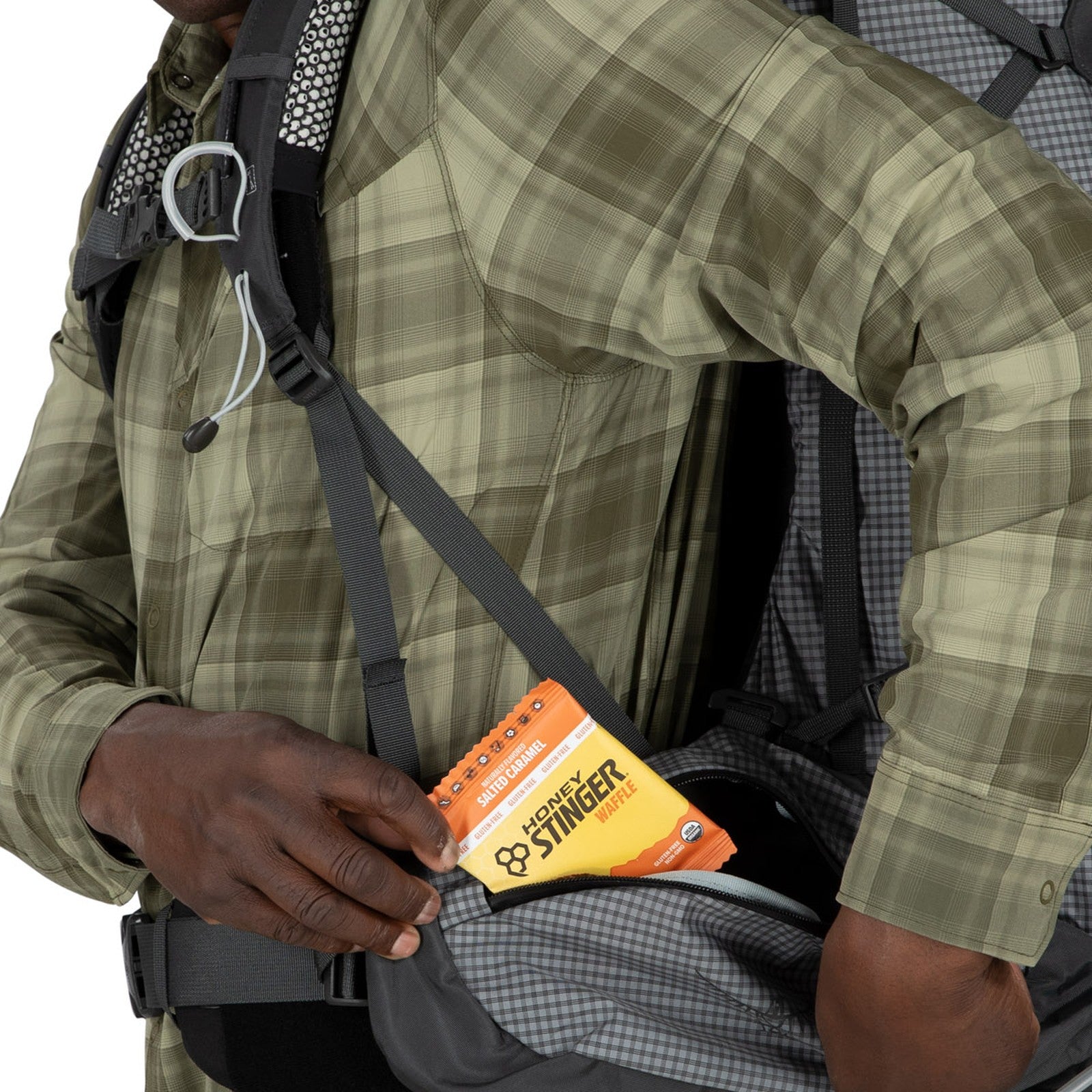 Osprey Aether Pro 75 Hiking Backpack 75L in Silver Lining — detail view 3