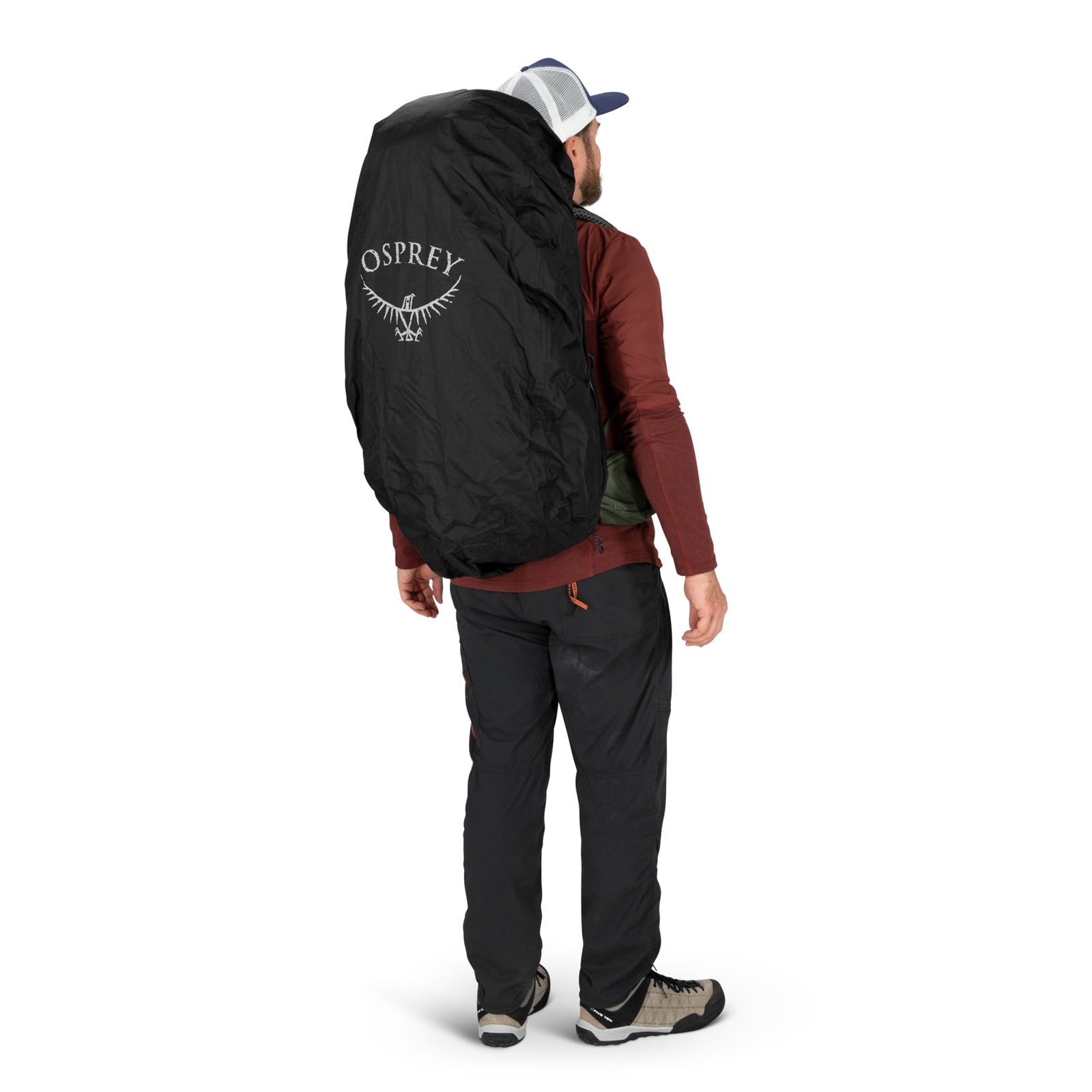 Osprey Aircover Large Backpack Travel Cover in Black — lifestyle 2
