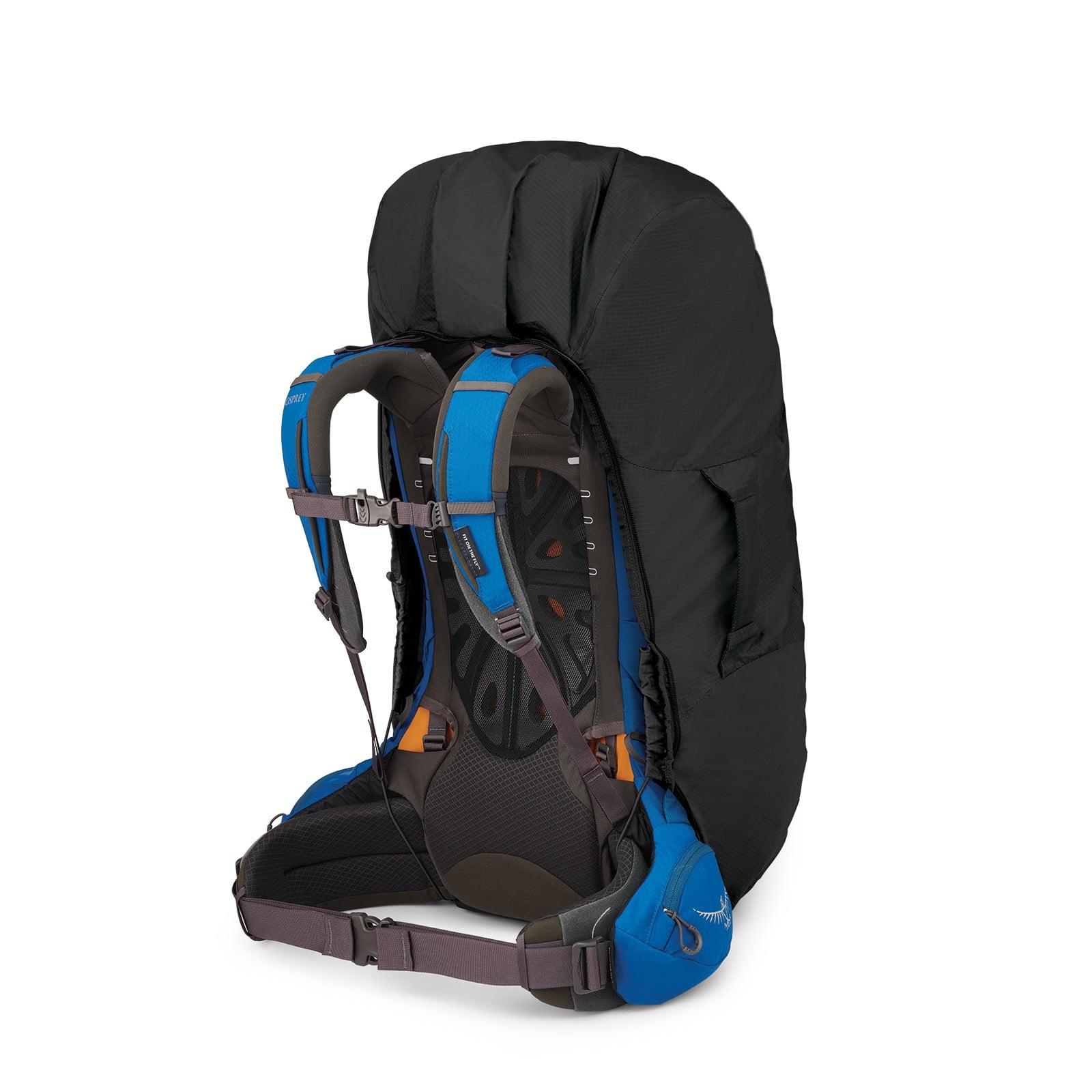 Osprey Aircover Medium Backpack Travel Cover in Black — back view