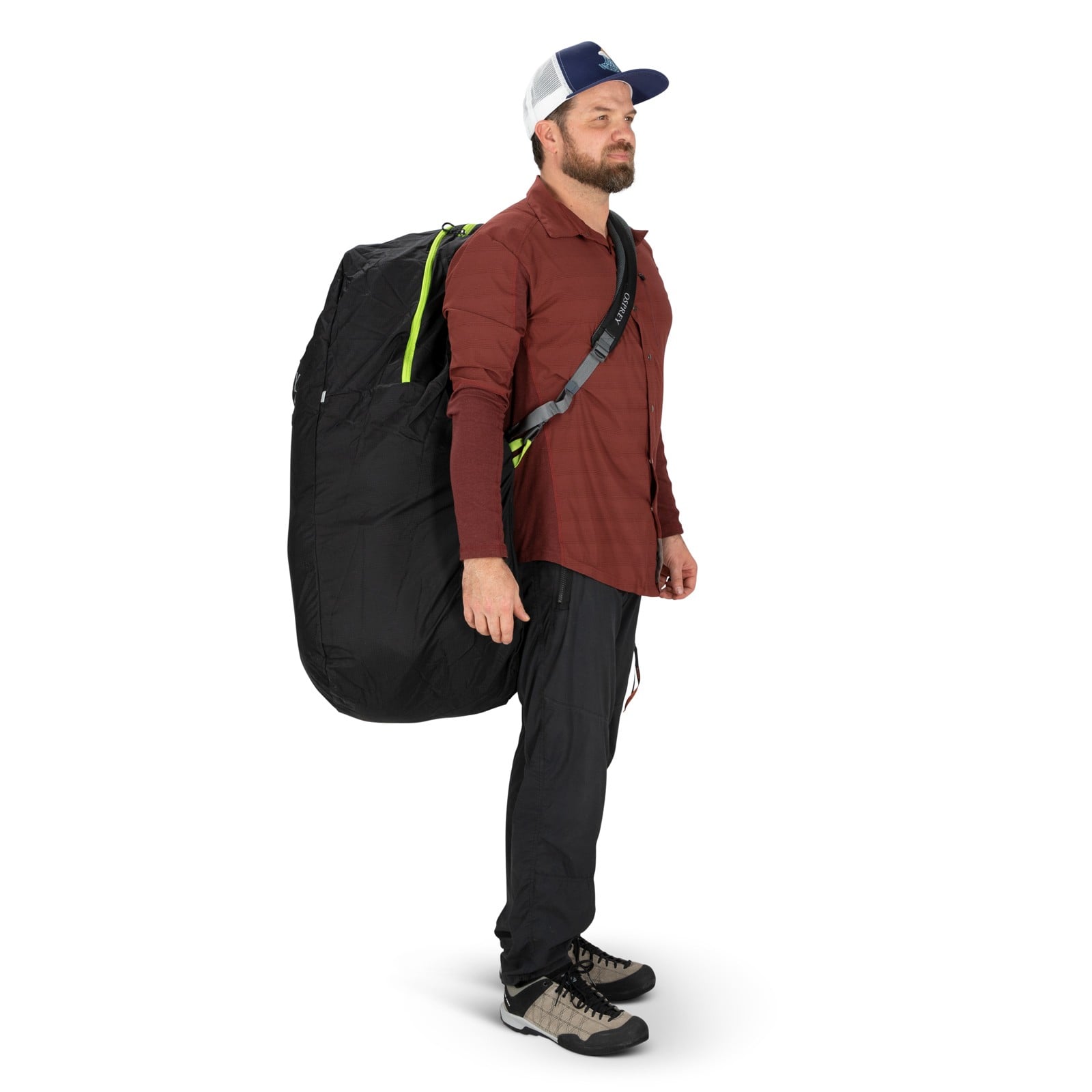 Osprey Airporter Medium Backpack Travel Cover in Black — lifestyle 2