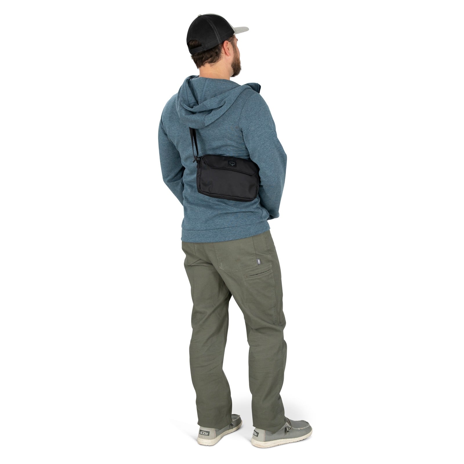Osprey Aoede Crossbody Bag 1.5L in Black — lifestyle 2