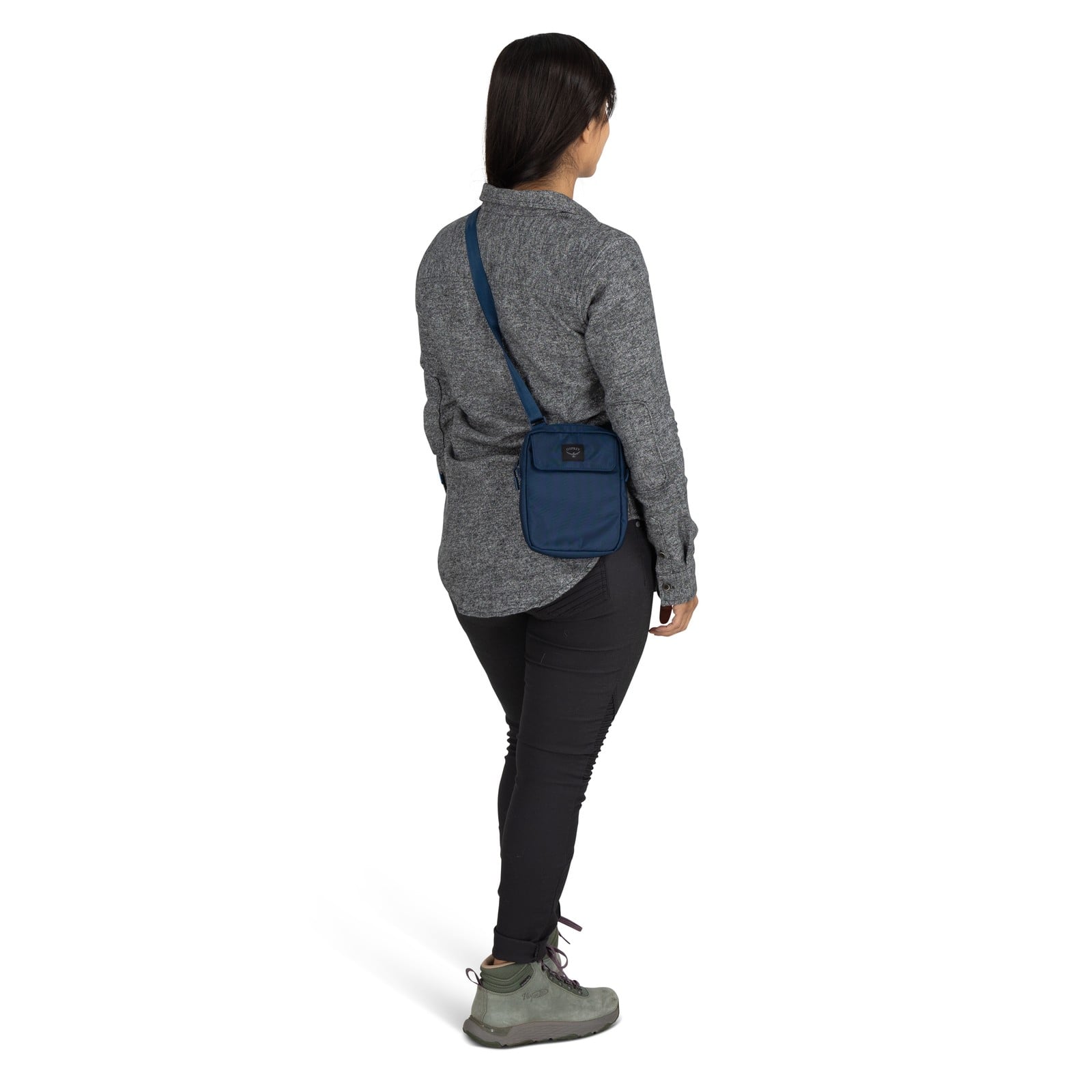 Osprey Aoede Crossbody Bag 1.5L in Antique Blue — lifestyle 2
