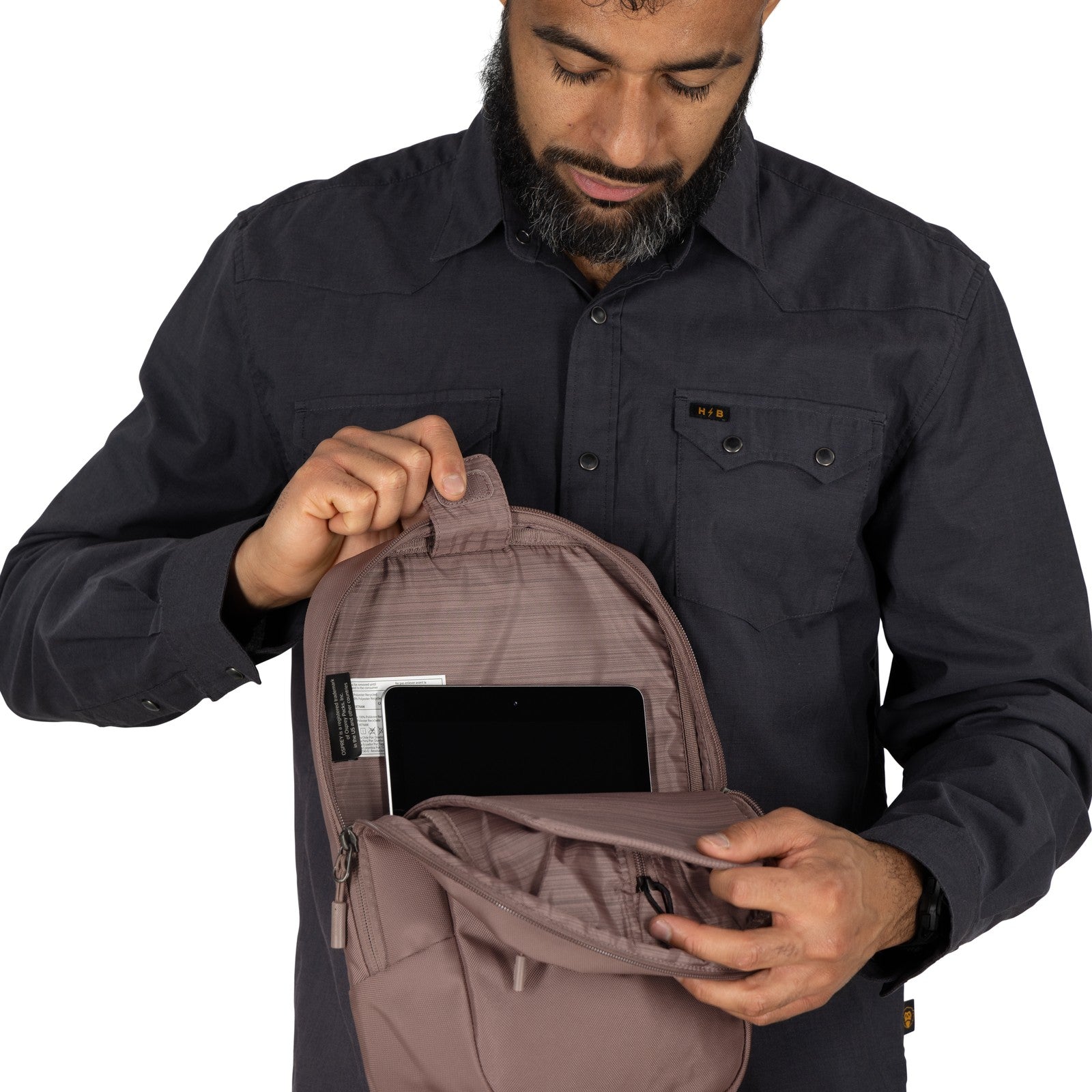Osprey Aoede Sling 6.5L in Magma Brown — detail view 3