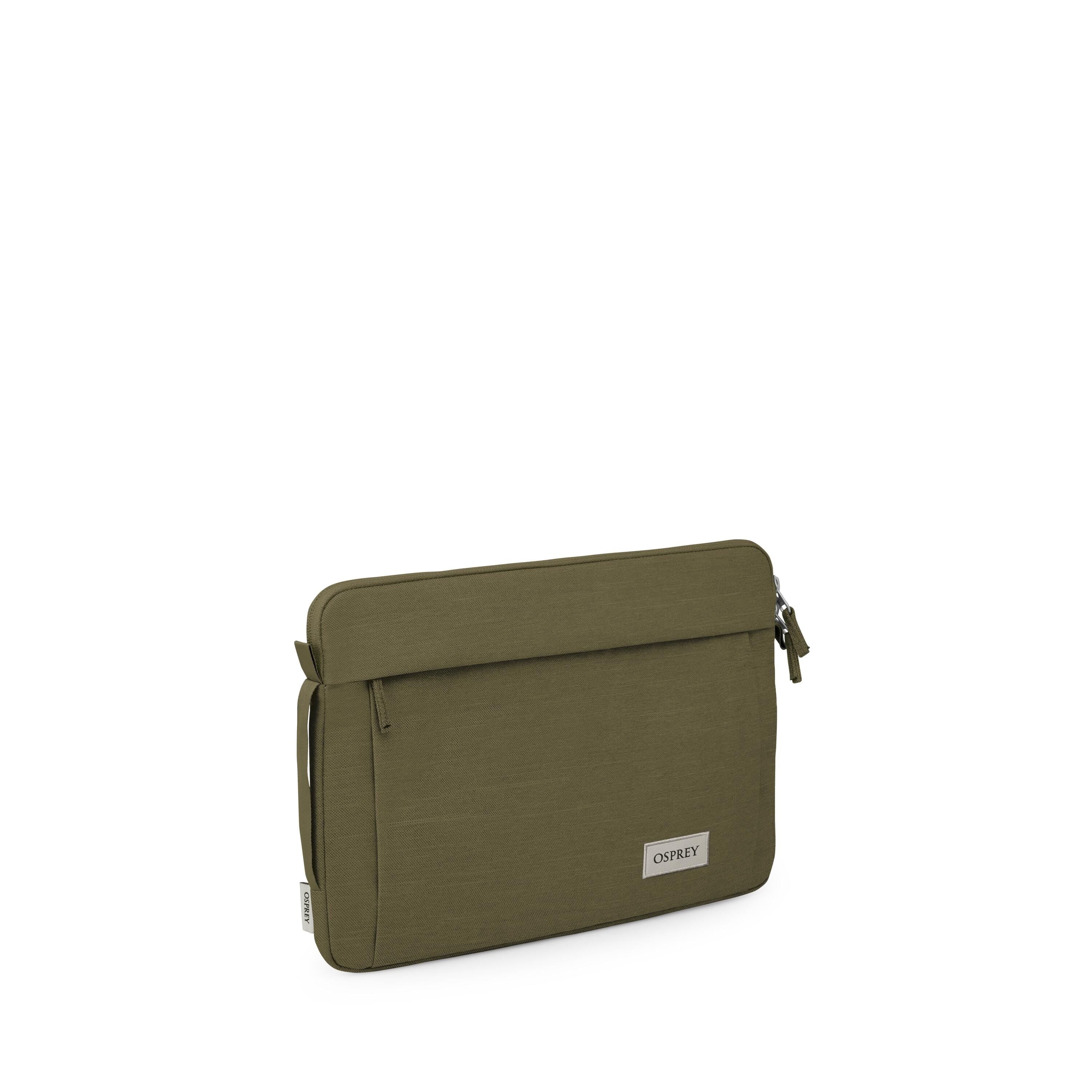 Osprey Arcane 14" Laptop Sleeve in Moss Green Heather — angle view 2