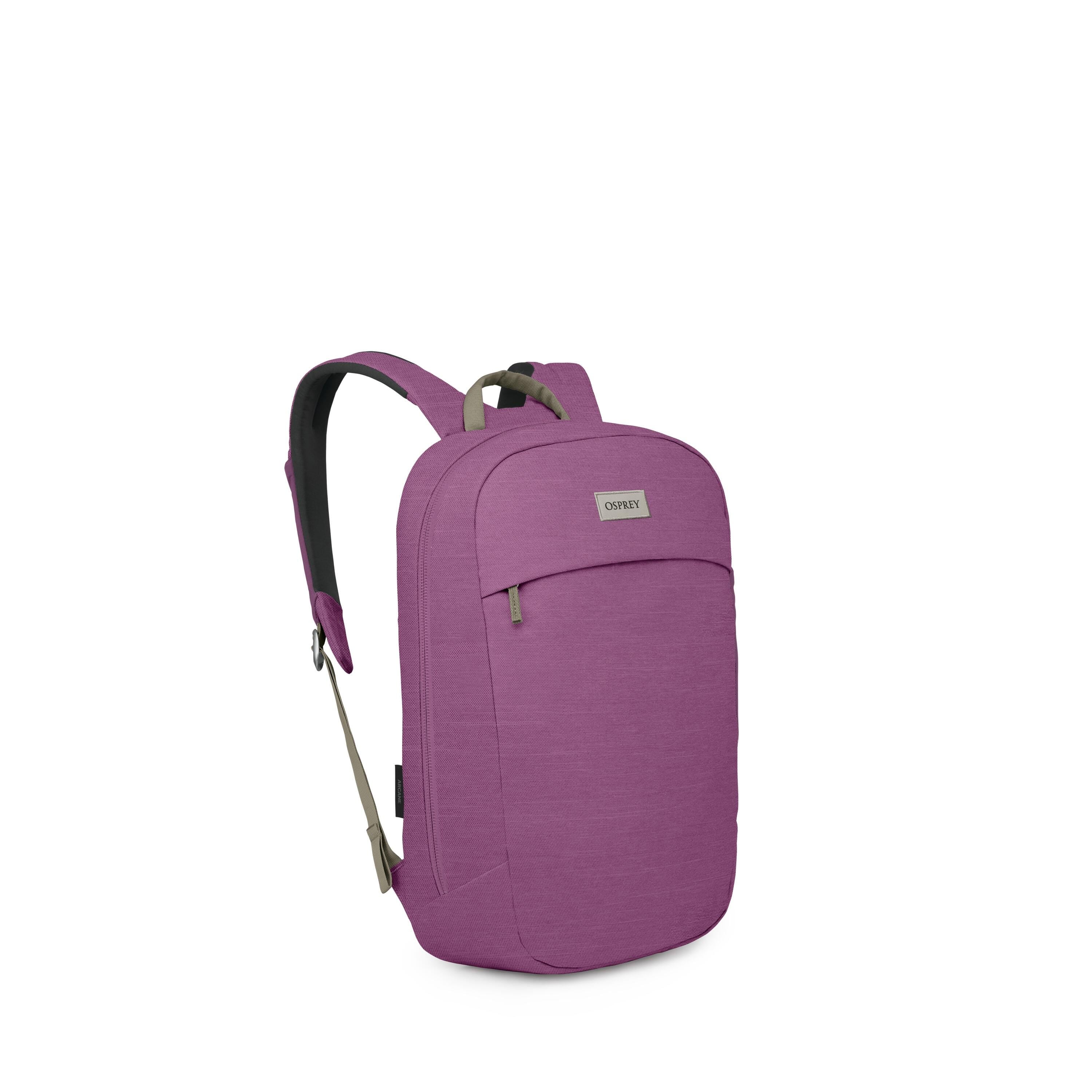 Osprey Arcane Large Daypack 21L in Shiso Purple Heather — front view # color_Shiso Purple Heather
