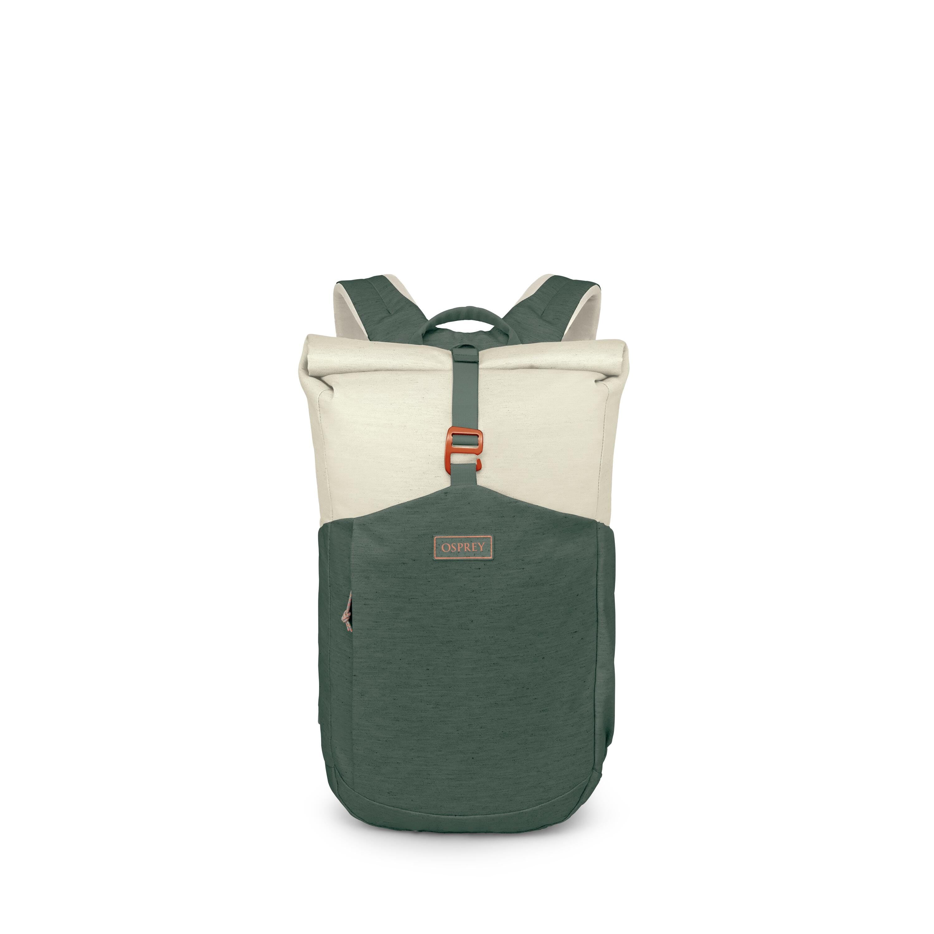 Osprey Arcane Earth Roll Top Backpack 24L in Moon Beige/Pine Leaf — front view