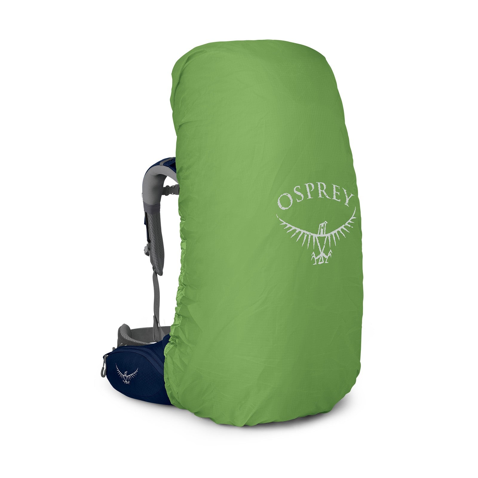 Osprey Ariel 65 Extended Fit Women's Hiking Backpack 65L in Ceramic Blue — angle view 2