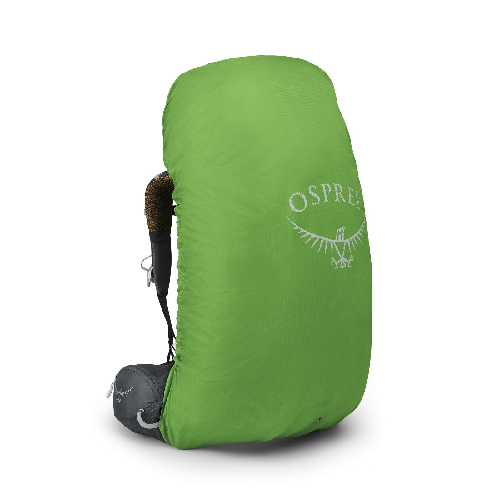 Osprey Aura AG 65 Backpacking Pack 65L in Tungsten Grey — angle view 2