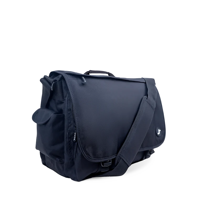 J World Thomas Laptop Messenger Bag in Black — detail view 2 # color_Black