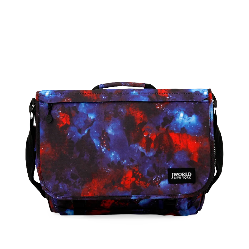 J World Thomas Laptop Messenger Bag in Galaxy — front view # color_Galaxy