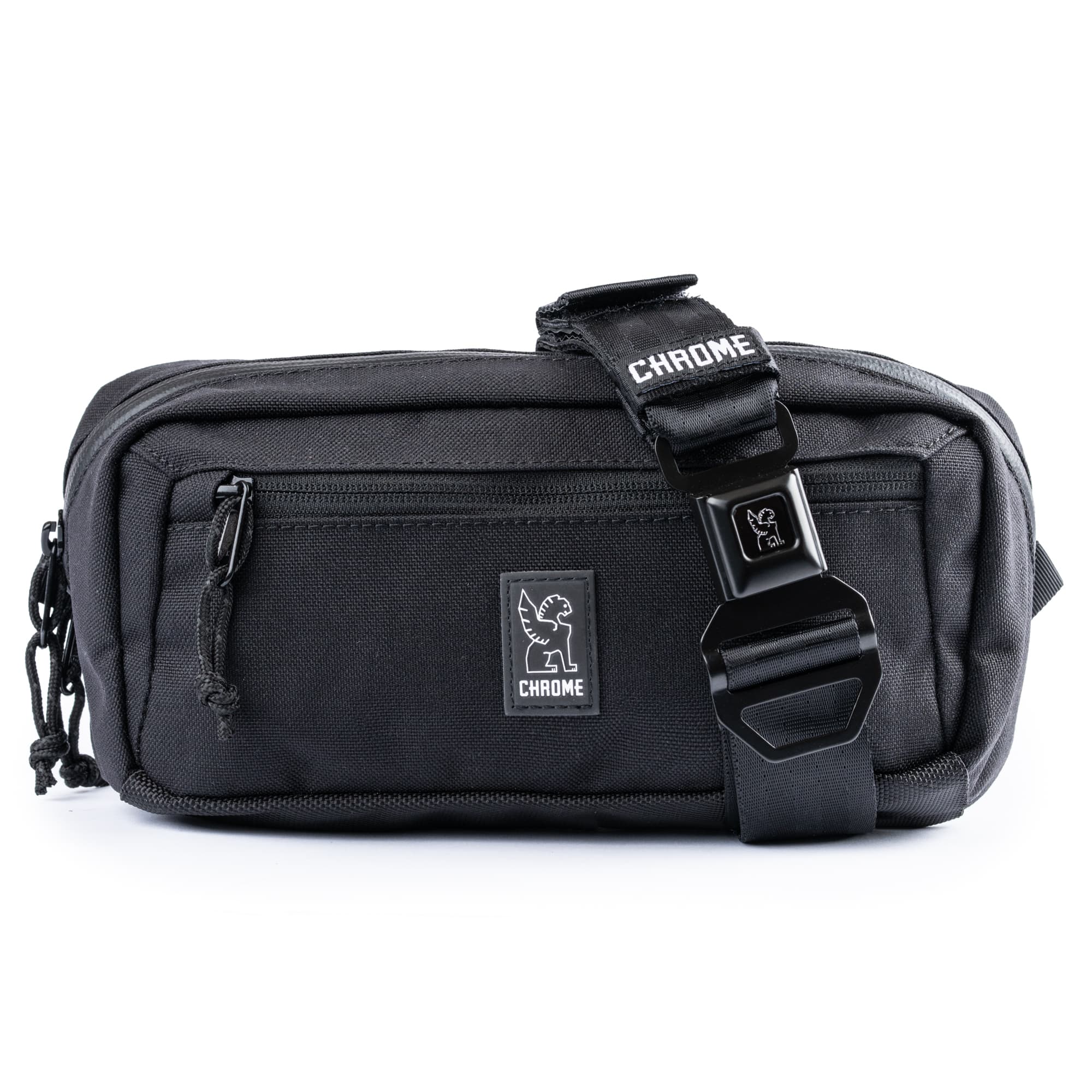Chrome Industries Micro Kadet Sling Bag 3L in Black — front view # color_Black
