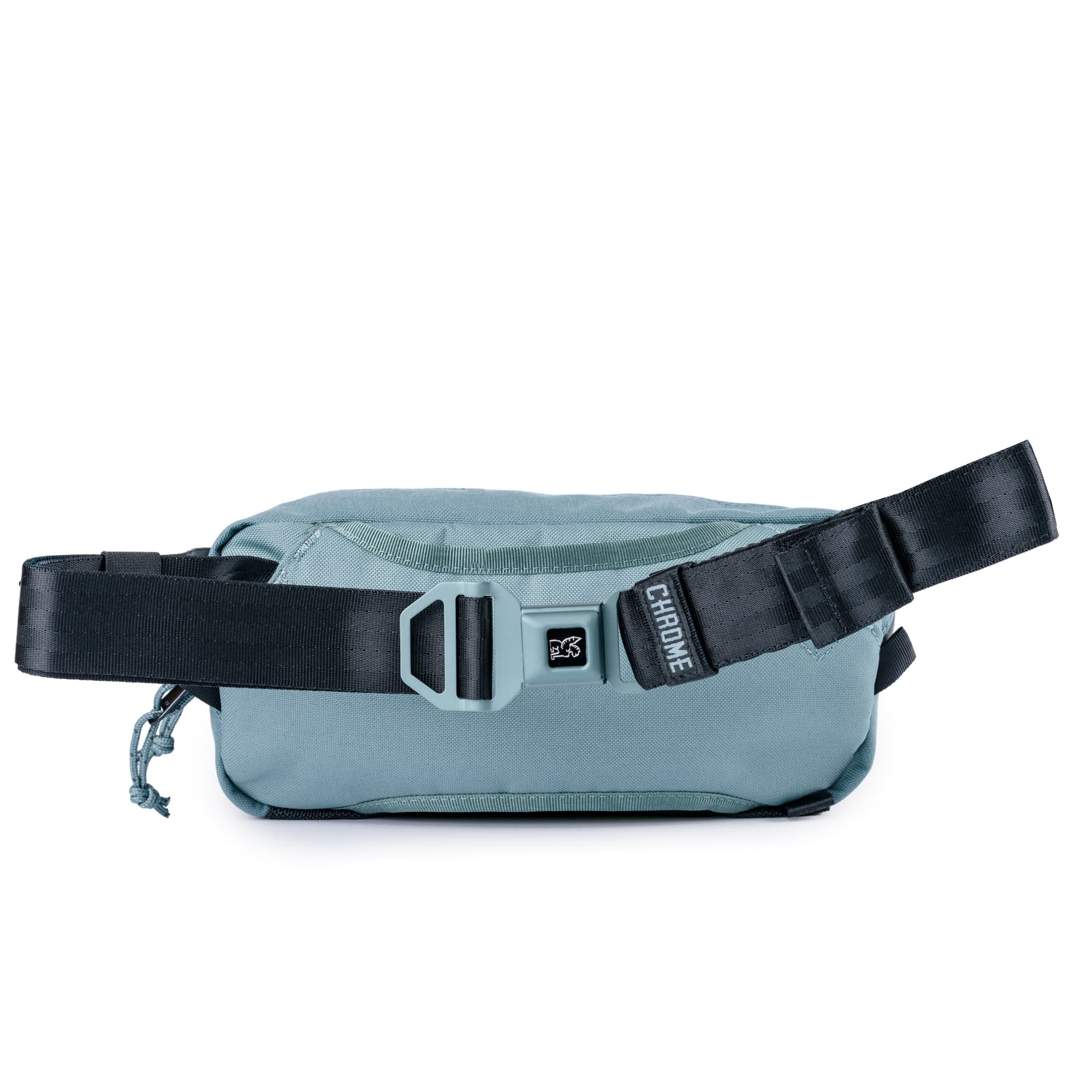 Chrome Industries Micro Kadet Sling Bag 3L in Steel Blue — back view # color_Steel Blue