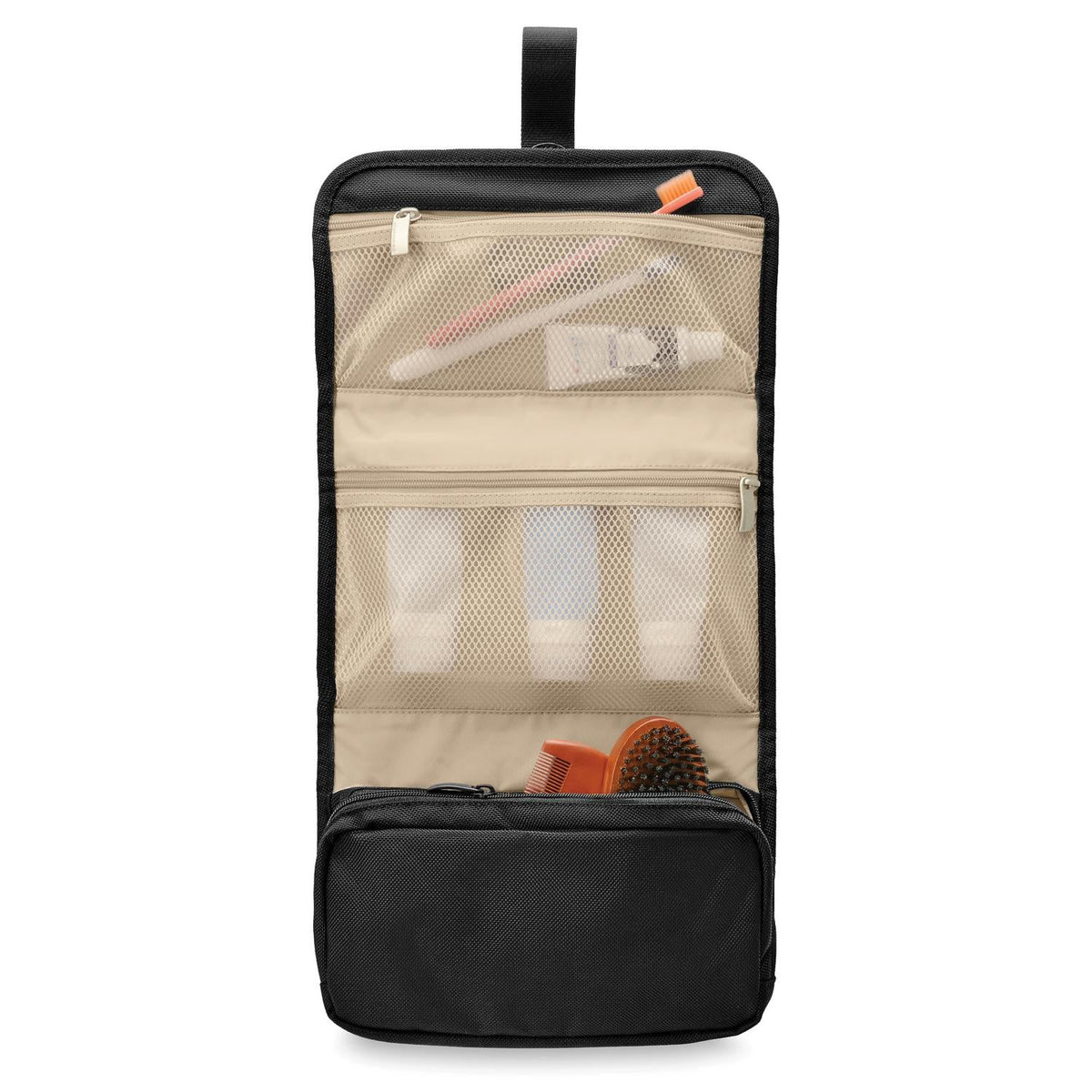 Briggs & Riley Baseline Slim Hangable Kit in Black — interior view