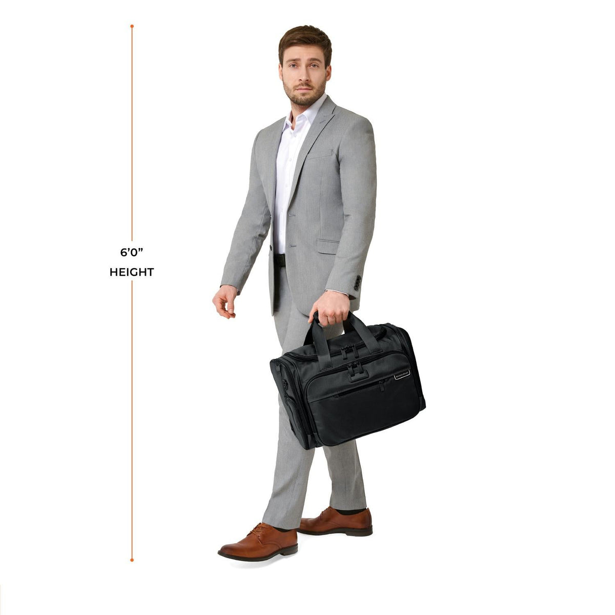 Briggs & Riley Baseline Underseat Duffle in Black — lifestyle