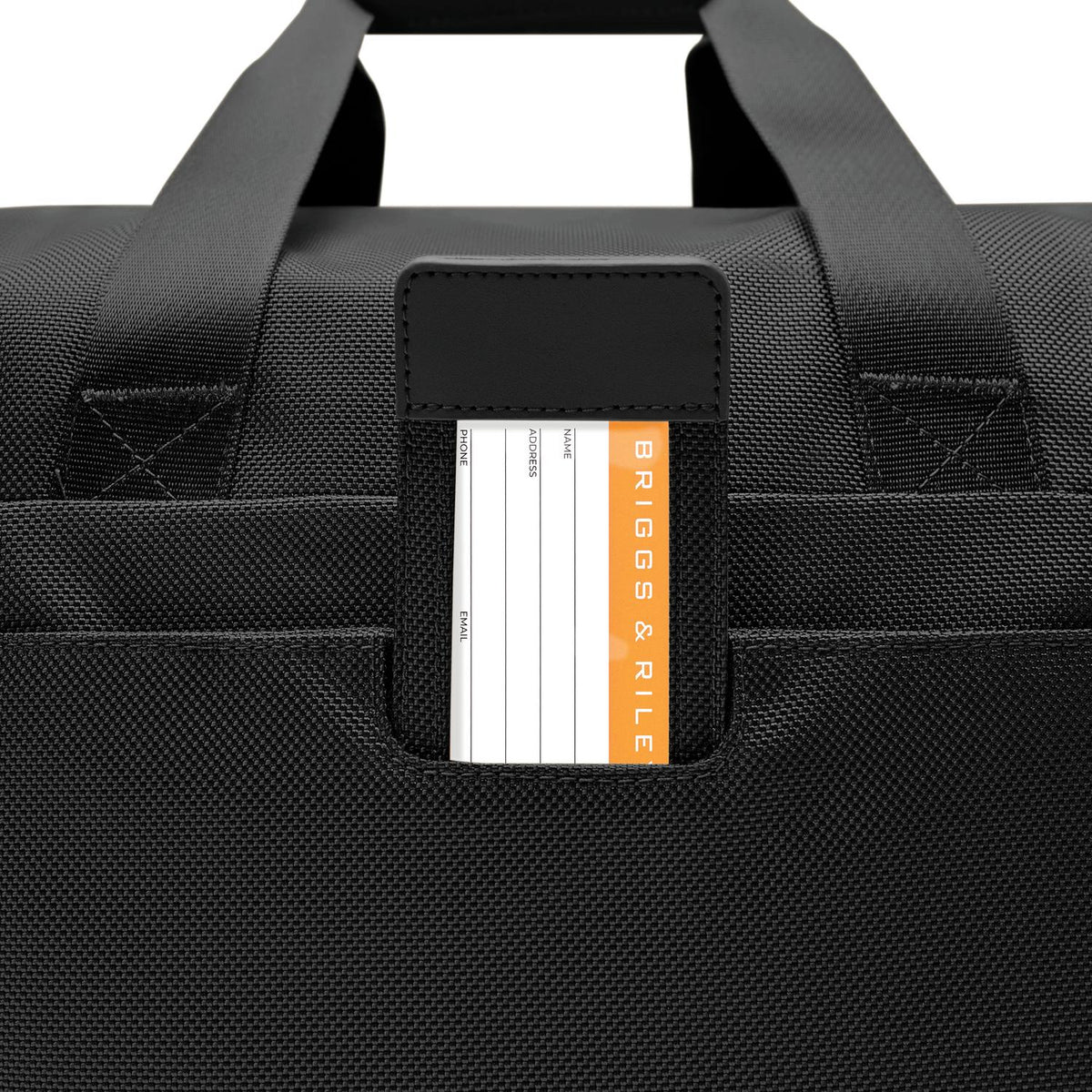Briggs & Riley Baseline Underseat Duffle in Black — detail view
