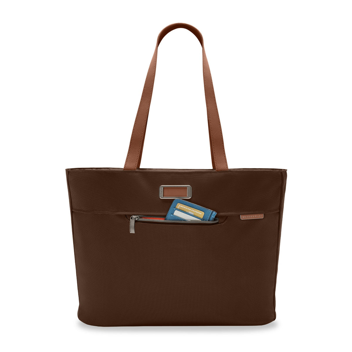 Briggs & Riley Baseline Traveler Tote in Chocolate — detail view 4