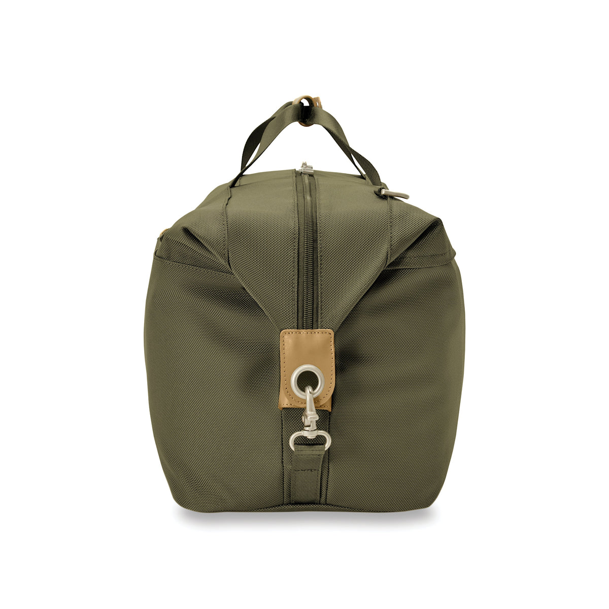 Briggs & Riley Baseline Weekender Duffle in Olive — side view