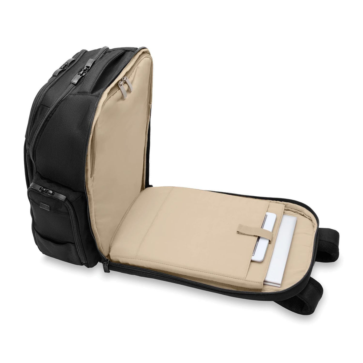 Briggs & Riley Baseline Traveler Backpack in Black — back view 2
