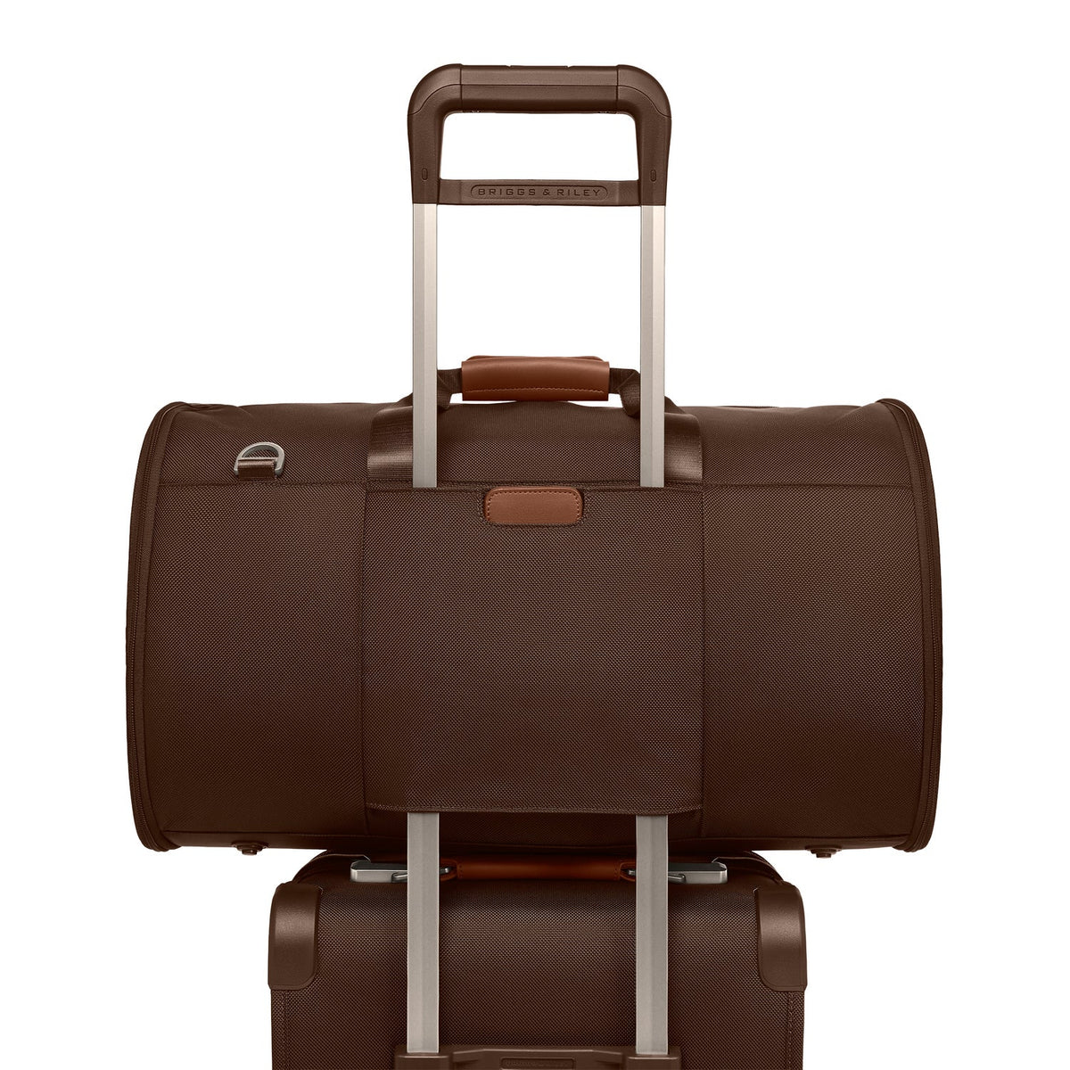 Briggs & Riley Baseline Garment Duffle in Chocolate — detail view 2