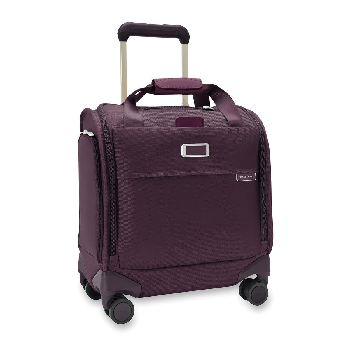 Briggs & Riley Baseline Cabin Spinner in Plum — angle view 2