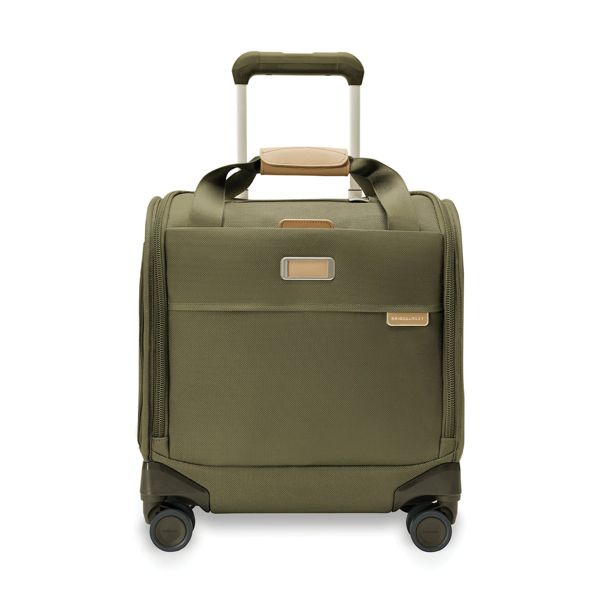 Briggs & Riley Baseline Cabin Spinner in Olive — front view
