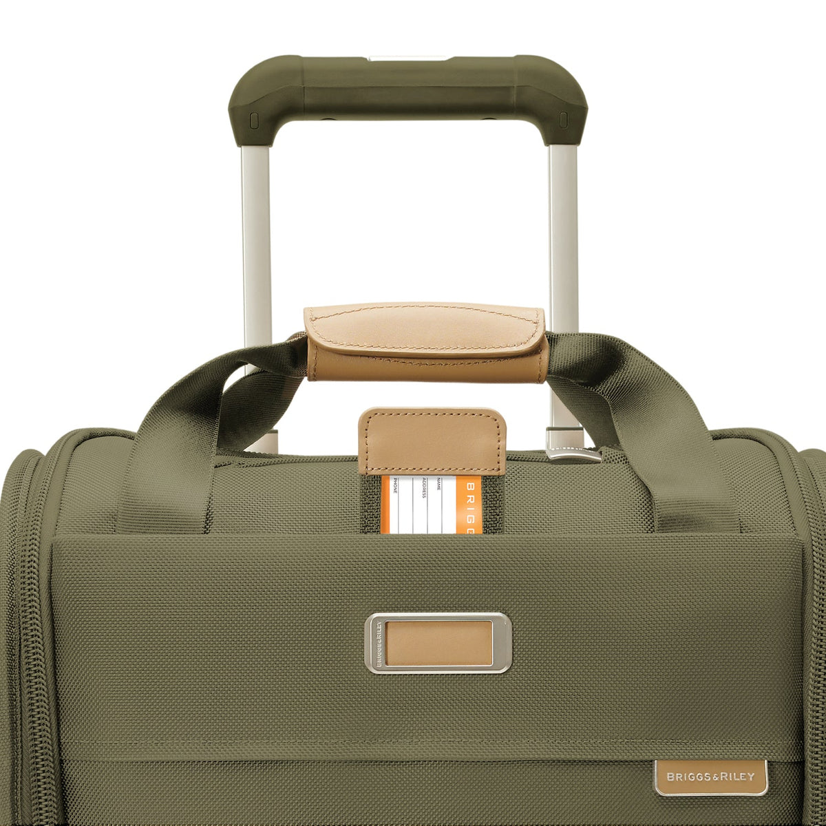 Briggs & Riley Baseline Cabin Spinner in Olive — detail view 2