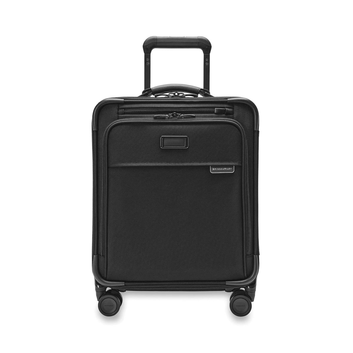 Briggs & Riley Baseline Compact 19" Carry-On Expandable Spinner in Black — front view