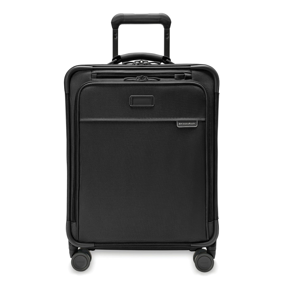 Briggs & Riley Baseline Global 21" Carry-On Expandable Spinner in Black — front view # color_Black