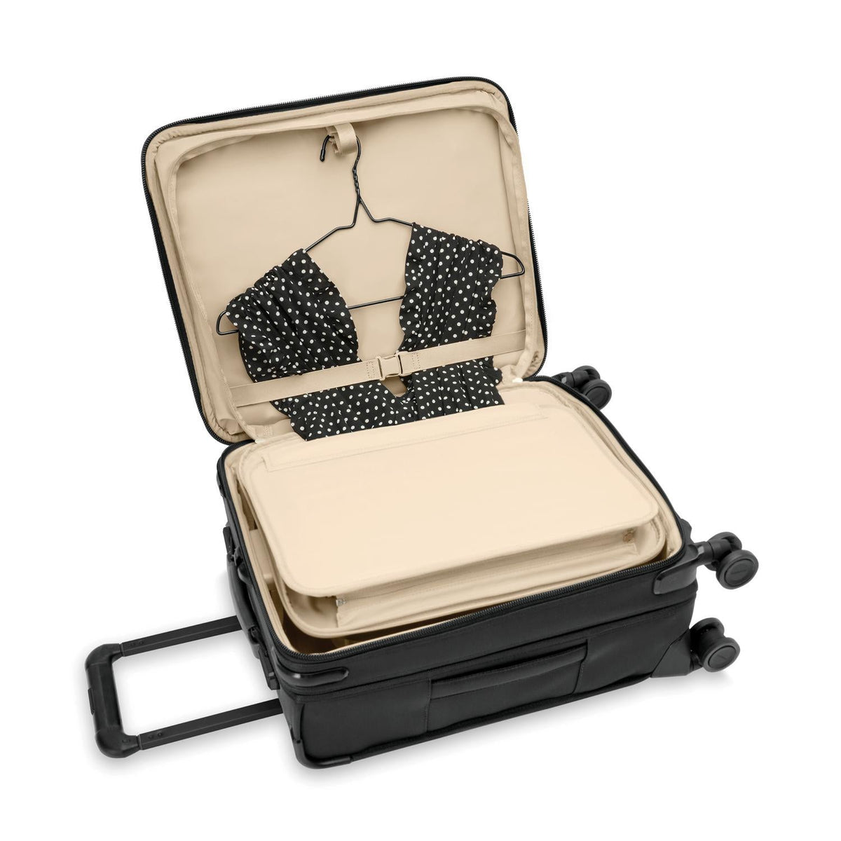 Briggs & Riley Baseline Global 21" Carry-On Expandable Spinner in Black — interior view 4