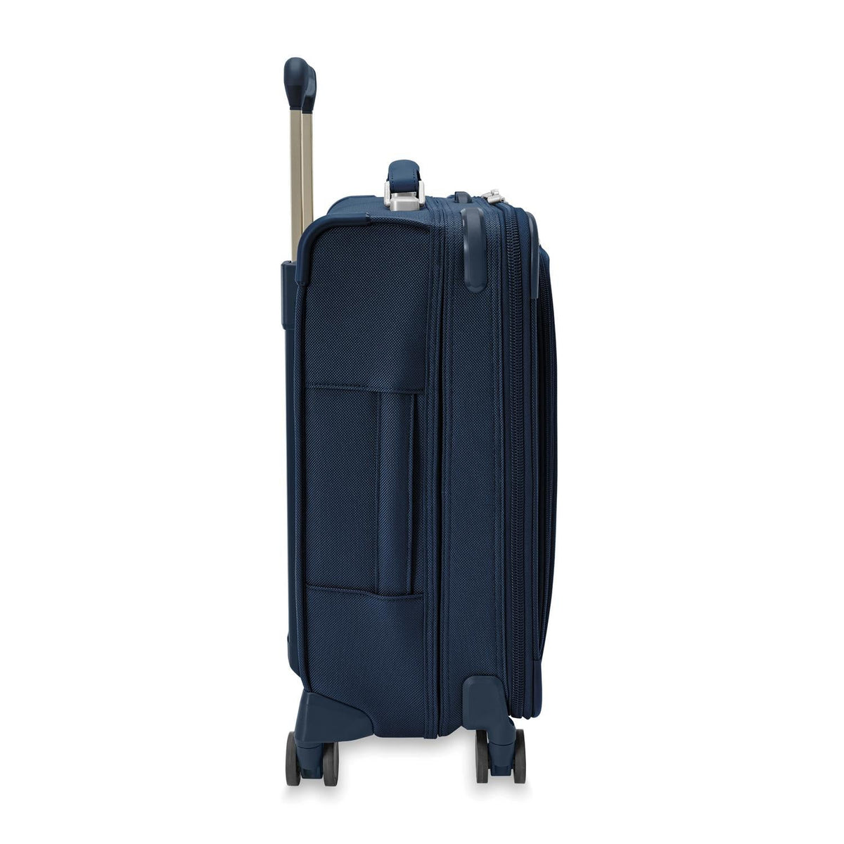 Briggs & Riley Baseline Global 21" Carry-On Expandable Spinner in Navy — angle view 3